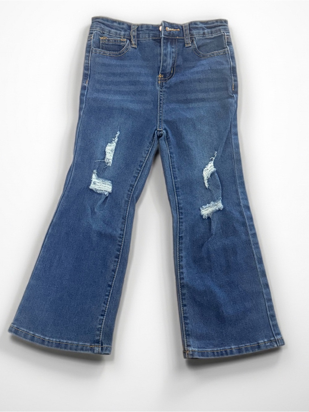 Soho Blue Distressed Flared Kids Jeans